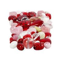 Creativ Company Glazen kralen divers lieveheerstbeestje, hart, blaadjes, 60 gram Creativ Company Glazen kralen divers lieveheerstbeestje, hart, blaadjes, 60 gram