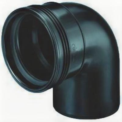 Wavin Bocht PP 88° Zwart 75mm - Weerbestendige Polypropyleen Afvoer - Eenvoudige Montage