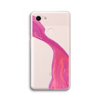 Paarse stroom: Google Pixel 3 XL Transparant Hoesje