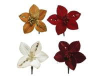Poinsettia polyester d10h2 cm a4 Everlands - Everlands