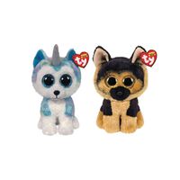 Ty - Knuffel - Beanie Buddy - Helena Husky & Spirit German Shepherd