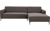 Goossens Bank Key West bruin, stof, 2,5-zits, modern design
