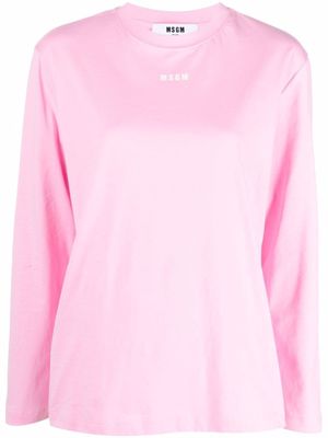 MSGM haut à logo imprimé - Rose