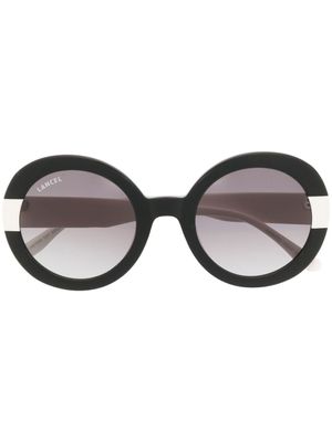 Lancel lunettes de soleil Rose à monture ronde - Noir