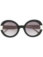 Lancel lunettes de soleil Rose à monture ronde - Noir