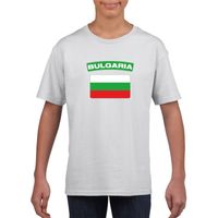 T-shirt Bulgaarse vlag wit kinderen XL (158-164)  -