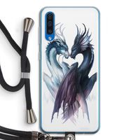 Yin Yang Dragons: Samsung Galaxy A50 Transparant Hoesje met koord