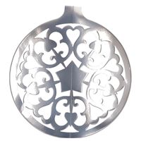 Kerstbal hangdecoratie zilver 49 cm van karton   - - thumbnail