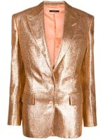 TOM FORD iridescent-sable single-breasted blazer - Rose - thumbnail