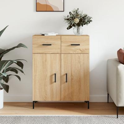 Dressoir 69,5x34x90 cm bewerkt hout sonoma eikenkleurig