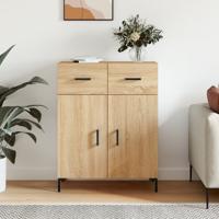 Dressoir 69,5x34x90 cm bewerkt hout sonoma eikenkleurig