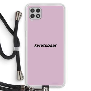 kwetsbaar: Samsung Galaxy A22 4G Transparant Hoesje met koord