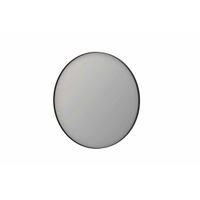 INK SP15 spiegel - 100x4x100cm rond verzonken in alu kader - geborsteld metal black 8409453
