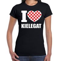 Carnaval I love Kielegat t-shirt zwart voor dames - thumbnail