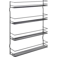 Metaltex pepito 4 wandkruidenrek 4 etages 36x8x45 cm zwart Metaltex pepito 4 wandkruidenrek 4 etages 36x8x45 cm zwart