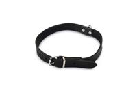 Beeztees Beeztees Halsband Hond Leer Zwart 27-33 cm x 12mm