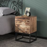 Nachtkastje 'Mill' met 2 laden - thumbnail