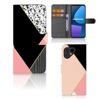 Fairphone 5 | Book Case | Zwart Roze Vormen