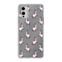 Eenhoorns overal: OnePlus 9 Transparant Hoesje