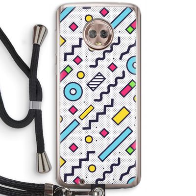 8-bit N°8: Motorola Moto G6 Transparant Hoesje met koord