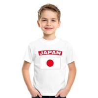T-shirt met Japanse vlag - supporters - wit - voor kinderen