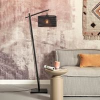 GOOD&MOJO Vloerlamp Java Bamboe, 150cm - Zwart - thumbnail