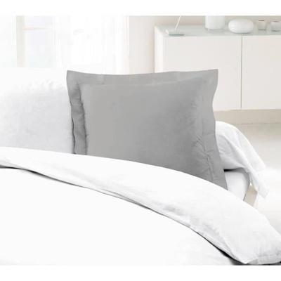 LOVELY HOME Set van 2 kussenslopen 100% katoen 63x63 cm - lichtgrijs