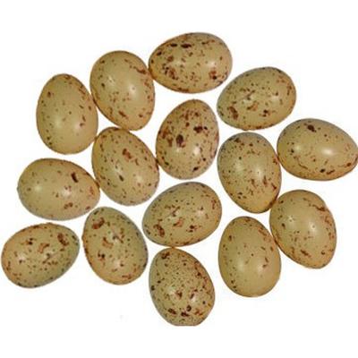 Gevlekte kwarteleieren - 15x - 4 cm - kunststof - Paasversiering - decoratie eieren