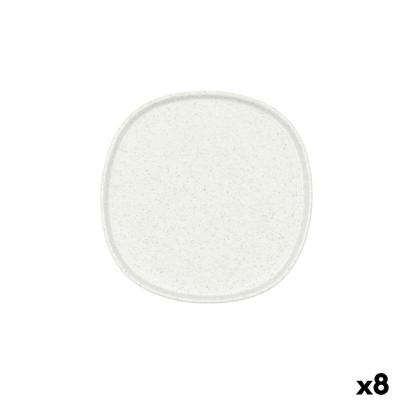 Eetbord Bidasoa Elite Wit Keramisch 16,5 x 16,5 x 1,7 cm (8 Stuks)