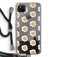 Bacon to my eggs #1: Pixel 4a Transparant Hoesje met koord