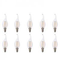 LED Lamp 10 Pack - Kaarslamp - Filament Flame - E14 Fitting - 4W - Warm Wit 2700K - thumbnail