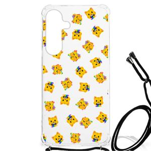 Doorzichtige Silicone Hoesje voor Samsung Galaxy S24 Plus Katten Emojis