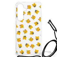 Doorzichtige Silicone Hoesje voor Samsung Galaxy S24 Plus Katten Emojis