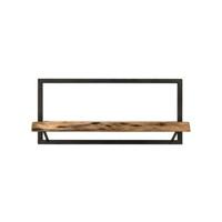 Wandplank Levels Live Edge - 70x32 cm - acacia|ijzer