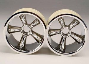 Trx pro-star chrome wheels (2) (front) (for 2.2" tires)