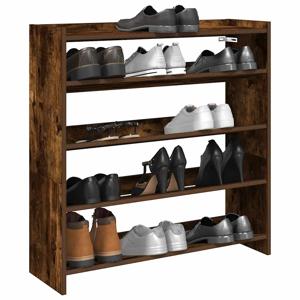 VidaXL Schoenenrek 80x25x81 cm bewerkt hout gerookt eikenkleurig