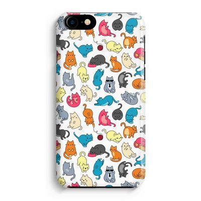 Kleurrijke katten: Volledig Geprint iPhone 7 Hoesje