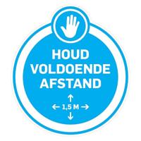 Pictogram Houd voldoende afstand 31,5cm