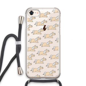 Ponys: iPhone 7 Transparant Hoesje met koord