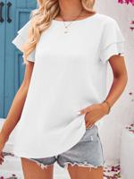 Crew Neck Loose Casual Plain Shirt