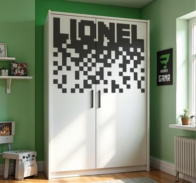 Gaming gepixeld patroon gepersonaliseerde sticker