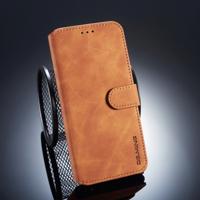 Dg. MING retro olie kant horizontale flip case voor Huawei mate 20 lite met houder & kaartsleuven & portemonnee (bruin)
