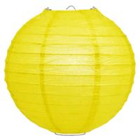 Luxe bol feest lampion - geel - dia 35 cm - papier