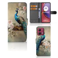 Telefoonhoesje | Met pasjeshouder | voor Motorola Moto G84 Vintage Pauwen