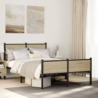 Bedframe zonder matras hout sonoma eikenkleurig 120x190 cm