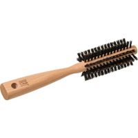 Haarborstel rond naturel met varkenshaar 24 cm van hout - Persoonlijke verzorging artikelen - Haarborstels - thumbnail