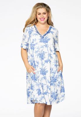 Yoek Jurk met kralen BAMBOO | Wit | Maat 58/60