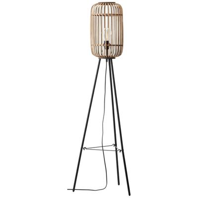 Brilliant Landelijke tripod vloerlampWoodrow rotan - 93776/20