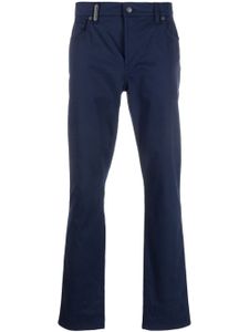 Moschino pantalon droit à plaque logo - Bleu