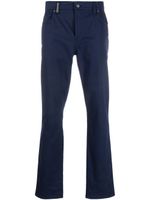 Moschino pantalon droit à plaque logo - Bleu